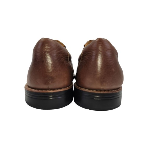 Sandro Moscoloni Men’s Brown Pebbled Leather Loafer Slip-ons Size 14 D - Picture 8 of 11